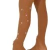 ChloeNoel - Over The Boot Skating Tights With Crystals (Medium Tan) -Roller Sports Chloe Noel Over the Boot Tights TB3332 w. Crystal