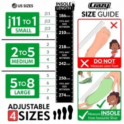 Crazy - 148 Adjustable Inline Skate - Purple Glitter -Roller Sports Crazy 148SizeChart ef134c1d 853c 4950 8477 cc4cb93ef0ce