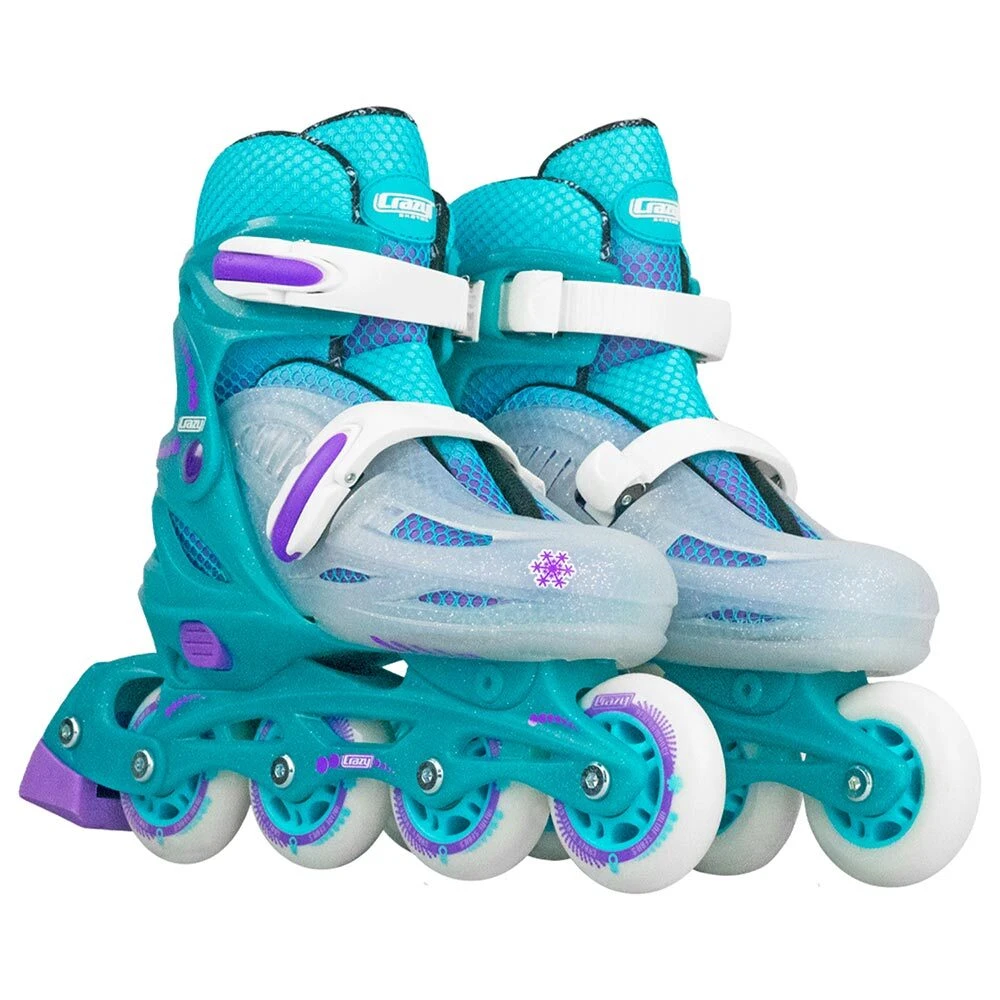 Crazy - 148 Adjustable Inline Skate - Teal Glitter 5 Crazy - 148 Adjustable Inline Skate - Teal Glitter - Image 3