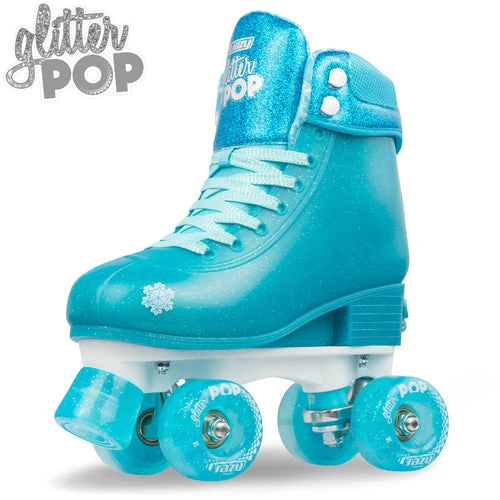 Crazy - Glitter Pop Adjustable Quad Skates - Teal 3 Crazy - Glitter Pop Adjustable Quad Skates - Teal
