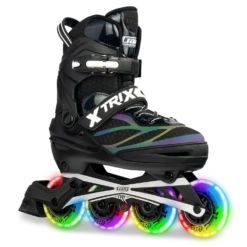Crazy - Trix Adjustable Inline Skate -Roller Sports Crazy TrixBlack4Wheel