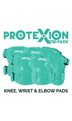 Crazy - ProteXion Kids - Tri Pack -Roller Sports Crazy teal protection