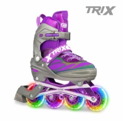 Crazy - Trix Adjustable Inline Skate -Roller Sports CrazyTrixPurple4wheel