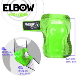Crazy - ProteXion Kids - Tri Pack -Roller Sports Crazy Protexion Kids Elbow Green