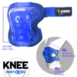 Crazy - ProteXion Kids - Tri Pack -Roller Sports Crazy Protexion Kids Knee Blue