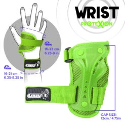 Crazy - ProteXion Kids - Tri Pack -Roller Sports Crazy Protexion Kids Wrist Green