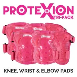 Crazy - ProteXion Kids - Tri Pack -Roller Sports Crazy Protexion Kids Pink