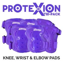 Crazy - ProteXion Kids - Tri Pack -Roller Sports Crazy Protexion Kids Purple