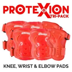 Crazy - ProteXion Kids - Tri Pack -Roller Sports Crazy Protexion Kids Red