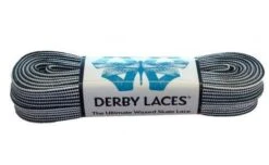 Derby Laces - Ultimate Waxed Laces -Roller Sports DerbyWaxedLaces BlackandWhiteStripe