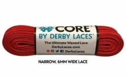 Derby Laces - Ultimate Waxed Laces -Roller Sports Derby Core Red