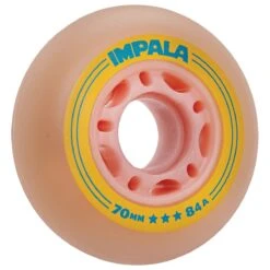 Impala Inline Skate Wheels (4-pack) -Roller Sports ImpalaInlineWheels Pink Yellow 1