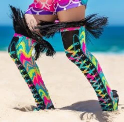 Madmia - Rainbow Tie Dye Socks 5 Madmia - Rainbow Tie Dye Socks -Roller Sports Madmia rainbow tie dye socks 2