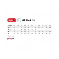 Powerslide - Playlife GT 110 (Black) -Roller Sports Powerslide PlaylifeGT110 SizeChart