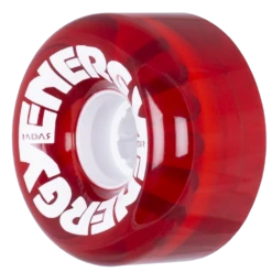 Radar Energy - Quad Skate Wheels -Roller Sports Radar Energy 65 Clear Red Angle