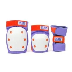 Rio Roller - Triple Pad Set - Purple/Orange -Roller Sports Rio Roller pad set orange purple