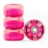 Rio Roller - Light-Up Wheels (4-pack) - Pink Glitter -Roller Sports RioRollerLightUpWheelsPinkGlitter