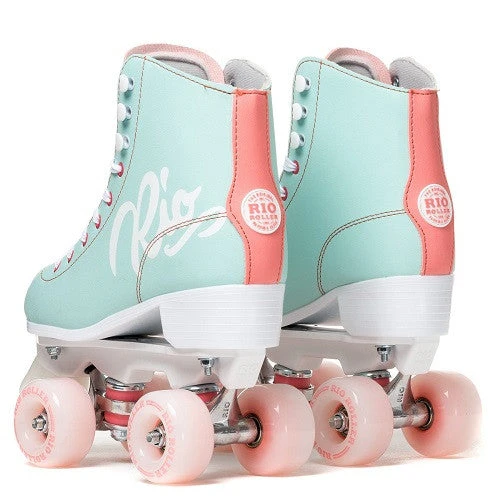 Rio Roller - Script Skates - Teal / Coral 5 Rio Roller - Script Skates - Teal / Coral - Image 3