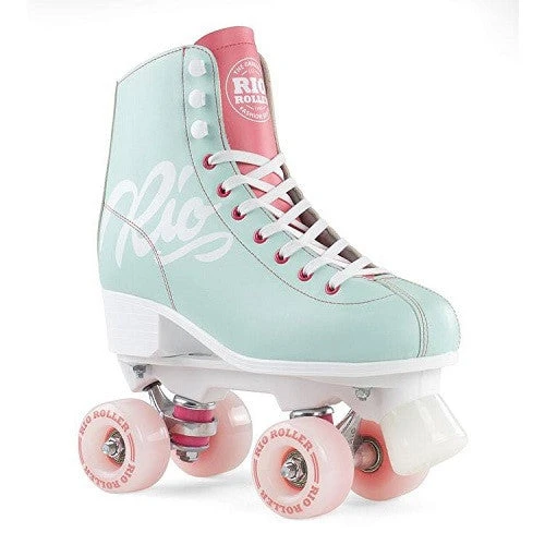 Rio Roller - Script Skates - Teal / Coral 3 Rio Roller - Script Skates - Teal / Coral