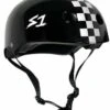 S-One Lifer Helmet - Matte Black / White Checkers -Roller Sports S One Lifer MatteBlack WhiteCheckers