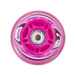 SFR - Inline Light Up Wheels - Pink (4-pack) -Roller Sports SFRLightUpInlineSkateWheels Pink