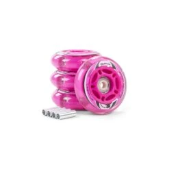 SFR - Inline Light Up Wheels - Pink (4-pack) -Roller Sports SFRLightUpInlineSkateWheels Pink1