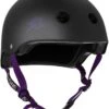 S-One Lifer Helmet - Matte Black With Purple Straps (AUS/NZ Certified) -Roller Sports SOneLifer MatteBlack PurpleStraps