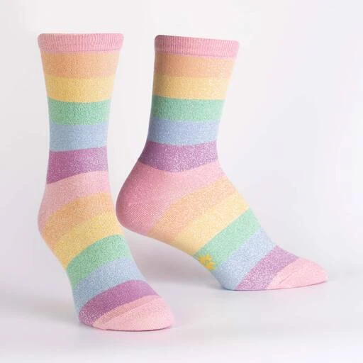 SOCK IT TO ME - Pastel Prismatic Crew Socks 4 SOCK IT TO ME - Pastel Prismatic Crew Socks - Image 2