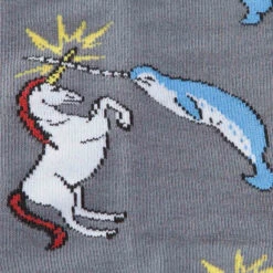 SOCK IT TO ME - Unicorn Vs. Narwhal Crew Socks -Roller Sports Sockittome unicorn narwhal 2